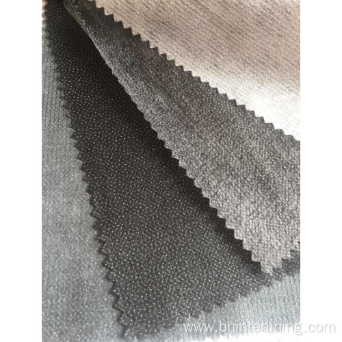 Polyester reinforced stitch bond nonwoven fusing interlining